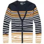 ralph lauren pulls nuovi hommes con scollo v maglione strisce slim promozioni jaune blanc